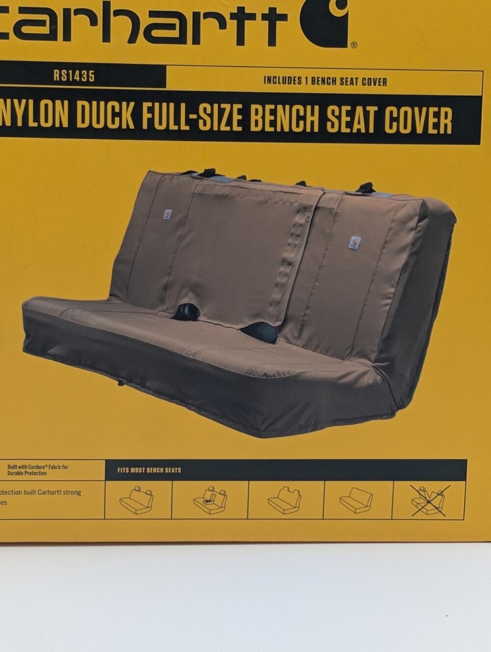 Carhartt RS1435 Universal Nylon Duck Full Size Bench Seat Cover - Brown NEW